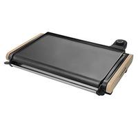 LAGRANGE 229 004 - Plancha Equilibre® chauffante en aluminium avec revêtement anti adhésif - 43x28cm - 2000W - Bois Clair