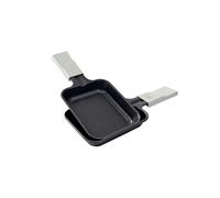 Lot de 2 poêlons raclette rectangulaires manche Gris