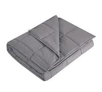 L'AGRATY Weighted Blanket - 48"x72" 15lbs Cooling Breathable Heavy Blanket Microfiber Material with Glass Beads for Adult All-Season Summer Fall Winter Soft Thick Comfort