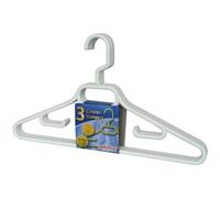 LAGUELLE Lot de 3 cintres en plastique - 43cm - couleur aléatoire
