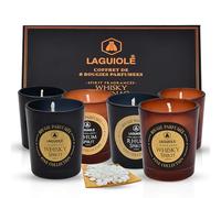 LAGUIOLE Coffret 6 Bougies Parfumées - Cadeau Noël Femme - Bougies de Soja Naturelles Longue Durée 50H - Parfums Whisky, Vanille, Rhum - Décoration Maison, Aromathérapie Relaxante & Bien-Être