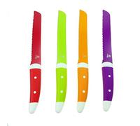 Laguiole Couteau à pain en acier inoxydable avec manche en silicone Orange 33 cm