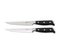 Laguiole Cuisson Couteau à Steak, 25cm, Argent/Noir, Lot de 2