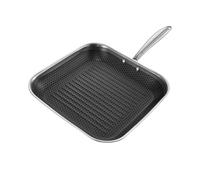 Laguiole Cuisson Grill BlackSteel Triplex 28 cm Induction | Triplex, 28 cm, Inox 18/8, Céramique sans PFAS/PFOA, BlackSteel, Induction, Four 230°C, Épaisseur 2,30 mm