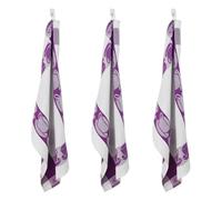 Laguiole Cuisson Lot de 3 Torchons Carré Coton 50x70 cm Mauve | Lot de 3, 50x70 cm, 100% coton, Coton égyptien, Nid d’abeille, Oeko-Tex®, Qualité hôtellerie