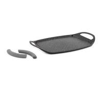 Laguiole Cuisson Plancha Antiadhésif Greblon C2+ Induction avec 2 Anses Noir, 47cm, Noir