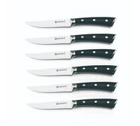 Laguiole Cuisson Set de 6 Couteaux à Steak en Acier Noir