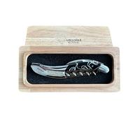 LAGUIOLE EN AUBRAC L Tire bouchon sommelier, manche noir guimauve, tire bouchon avec coupe capsule et décapsuleur, support en acier inoxydable brillant