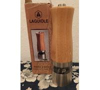 LAGUIOLE - LAGUIOLE - Moulin A Poivre Electrique Broyeur En Bois de Bambou Réglable Pour Gros Sel Condiment Epices Lame en Acier Inoxydable Lumière LED Distributeur d'Epices Marron Clair 20 cm - Bambou - Marron
