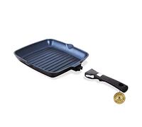 Laguiole - Grill 28cm amovible noir anti-adhésif Bleu Diamond induction