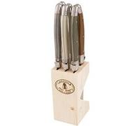 Laguiole jean dubost 5/16452 bloc 6 couteaux steak minéral mixés G