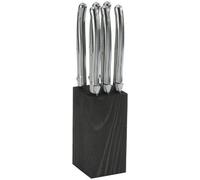 Laguiole Jean Dubost 5/17572 Set de 6 Couteaux Steak Tout Inox, Argent