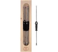 Laguiole Jean Dubost Set de fourchettes à homard - 6 pièces - Noir - Qualité française dans un diplsay en bois