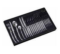 LAGUIOLE L7550C - Ménagère 24 pièces - Coffret vitrine carton - Manche tout Inox - Pleine soie - Acier Inoxydable