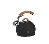 LAGUIOLE - LAGUIOLE, Bouilloire Sifflante Noire, Manche en Bois, Pour tous types de feux, 3 L