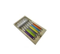 LAGUIOLE Lot de 6 fourchettes - Inox - Manche ABS couleurs trendy