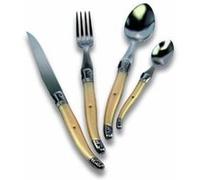 Laguiole production 400052 ménagère 24 pièces laguiole couverts de table nacre ivoire inox G