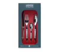 Laguiole Production - Ménagère 16 pièces Design - Set de couverts de table acier inox forgés massif 18/0 poli miroir - Pour 4 personnes - Présentation coffret cadeau, Argenté