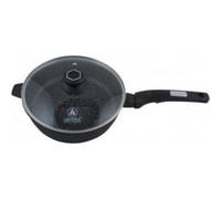 LAGUIOLE - Sauteuse Ø24 cm grebon C2+ effet pierre + couvercle Noir