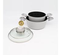 Laguiole - Set 4 Pièces Silver antiadhésif 'Black Ston®' induction