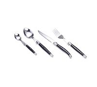 Laguiole Set of 24 Black and White Cutlery - Chic and Class - Stainless Steel