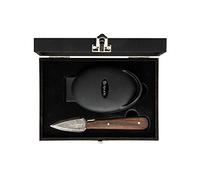 Laguiole Style de Vie - Couteau à huître en bois de chêne, Luxury Line, avec porte-huîtres