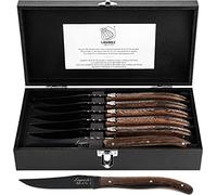 Laguiole Style de Vie Couteaux à steak Luxury Line, 6 pièces, bois wengé