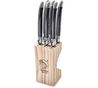 Laguiole Style de Vie Lot de 6 couteaux à steak Premium Line Noir