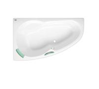 Laguna - 140 x 95 cm Luiza baignoire d'angle gain de place, orientation gauche en acrylique, sans pieds, blanc (LU1400L)