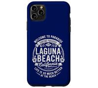 Laguna Beach California USA Vintage Paradise Illustration Coque pour iPhone 11 Pro Max