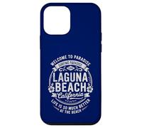 Laguna Beach California USA Vintage Paradise Illustration Coque pour iPhone 12 Mini
