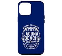 Laguna Beach California USA Vintage Paradise Illustration Coque pour iPhone 12 Pro Max