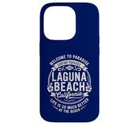 Laguna Beach California USA Vintage Paradise Illustration Coque pour iPhone 14 Pro