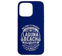 Laguna Beach California USA Vintage Paradise Illustration Coque pour iPhone 15 Pro Max