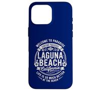 Laguna Beach California USA Vintage Paradise Illustration Coque pour iPhone 16 Pro Max