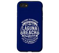 Laguna Beach California USA Vintage Paradise Illustration Coque pour iPhone SE (2020) / 7/8