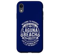 Laguna Beach California USA Vintage Paradise Illustration Coque pour iPhone XR