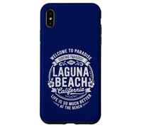 Laguna Beach California USA Vintage Paradise Illustration Coque pour iPhone XS Max