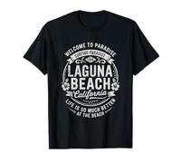 Laguna Beach California USA Vintage Paradise Illustration T-Shirt
