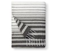 Laguna Beach Textile Co Couverture Mexicaine Grise pour Plage, Yoga, Camping ou décoration - Serape Traditionnelle Faite à la Main - Tulum Gris