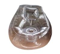 LAGUOE Canapé gonflable en PVC transparent très résistant et ergonomique pour la relaxation, le jardin, la piscine, utilisation latérale, canapé en PVC transparent