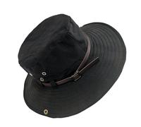 LAGUOE Chapeau cloche pliable coupe-vent et respirant pour pêcheur en plein air à large bord soleil pour voyage, printemps, aventure, bob pour activités de plein air, Noir , taille unique
