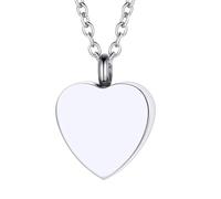 LAGUOE Collier urne funéraire pour animal de compagnie - Collier en forme de cœur - Fournitures pour animaux de compagnie - Accessoires commémoratifs - Pendentifs pour homme