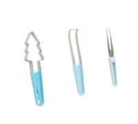 LAGUOE Ensemble de coupe-pastèque multifonction 3 en 1 en acier inoxydable pour pique-nique, fruits et trancheuse pour la cuisine et l'extérieur, accessoire de fête de vacances