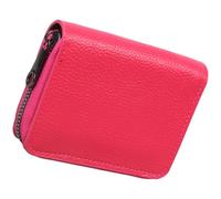 LAGUOE Étui pour cartes de crédit avec blocage RFIDS - Petit portefeuille accordéon pour homme et femme - 9 emplacements - Organiseur de cartes pour chignon, Rouge