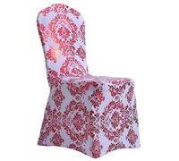 LAGUOE Housse de chaise extensible à imprimé doré, douce et résistante qui améliore n'importe quelle salle à manger ou salle de réunion, décoration de fête de Noël
