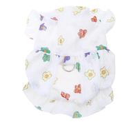 LAGUOE Jupe printanière pour fille avec décorations imprimées florales, robe de promenade pour chien, jupes légères pour petits chiens, jupes pour grands chiens, jupe avec fleur