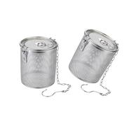 LAGUOE Lot de 2 infuseurs de cuisine antirouille avec poignée résistante à la chaleur, outil de passoire pour soupes, ragoûts et bouillons, ustensiles de cuisine, panier à double filtre