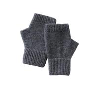 LAGUOE Mitaines en laine avec motifs plats pour l'hiver - Mitaines en tricot pour femme - Utilisation quotidienne - Mitaines pour temps froid, gris foncé, taille unique