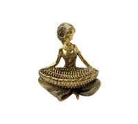 LAGUOE Statue de femme africaine en résine - Décoration tribale - Cadeau unique - Support en résine pour affichage de bureau - Petits décors